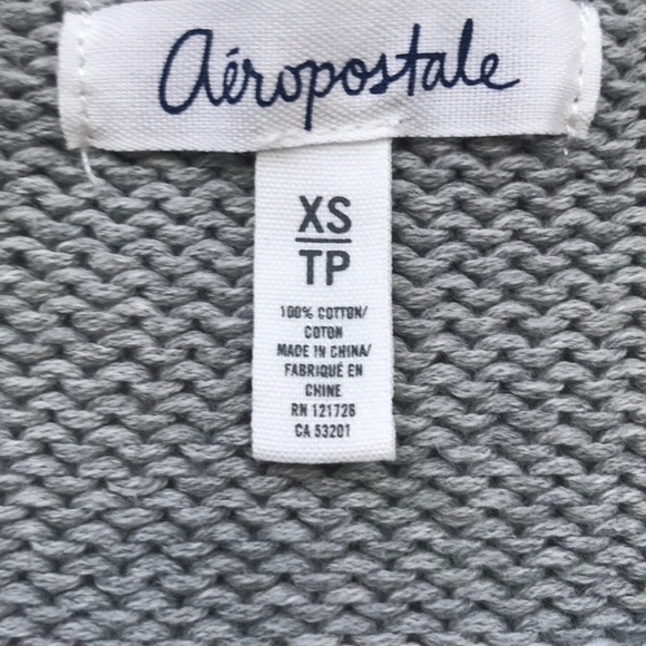 AEROPOSTALE STRIPED KNIT WIDE-FIT CROPPED SWEATER - Picture 8 of 9